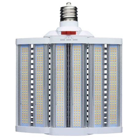 Satco LED Shoe Box Lamp 90/100/110 Wattage Selectable 3K/4K/5K CCT Selectable 120-277 Volt White Finish S28938R1